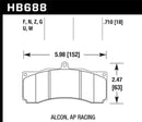 Hawk ER-1 Race Brake Pads - AP Racing/Alcon - hb688d.710