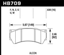 Hawk HPS 5.0 Street Brake Pads - Ferro-Carbon Black Powder Coat 16mm Pad Thickness - HB709B.630