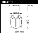 Hawk HPS Street Rear Brake Pads - 00-05 Lexus IS300 - HB499F.610
