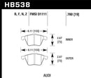 Hawk Ceramic Street Front Brake Pads - HB538Z.760