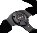 NRG Reinforced Steering Wheel - Suede Steering Wheel 320mm w/ BLACK stitch - RST-012S