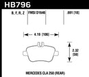 Hawk HPS 5.0 Street Rear Brake Pads - 14-17 Mercedes-Benz CLA 250 - HB796B.691