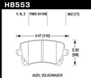 Hawk HPS 5.0 Street Rear Brake Pads - 07-11 Audi S6 - HB553B.652