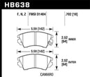Hawk HPS 5.0 Street Front Brake Pads - 10-15 Chevrolet Camaro - HB638B.702