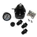 DeatschWerks DWR2000 Adjustable Fuel Pressure Regulator with Gauge and Fittings - Anodized Black
