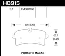Hawk Ceramic Street Rear Brake Pads - 15-18 Porsche Macan - HB915Z.644