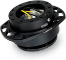 NRG Quick Release Race Handle - Black SFI Body / Black Cutout  Ring ( No Horn) - SRK-257-1BK