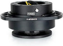 NRG Quick Release Race Handle - Black SFI Body / Black Cutout  Ring ( No Horn) - SRK-257-1BK