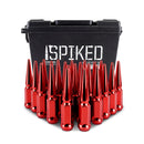 Mishimoto Mishimoto Steel Spiked Lug Nuts M12x1.50 24pc Set Red - MMLG-SP1215-24RD