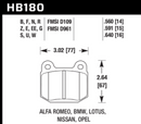 Hawk HPS 5.0 Street Rear Brake Pads - 1984-1986 Alfa Romeo GTV-6 2.5 - HB180B.560
