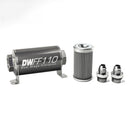 DeatschWerks Stainless Steel 8AN 100 Micron Inline Fuel Filter Housing Kit