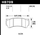 Hawk HPS Street Brake Pads - Alcon Mono 6, Model 4497 - HB709F.630