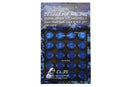Project Kics Leggdura Racing Shell Type Lug Nut 35mm Closed-End Look 16 Pcs + 4 Locks 12X1.5 Blue - WCL3511U