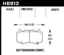 Hawk HP+ Sport Front Brake Pads - 18-19 Jeep Grand Cherokee TrackHawk HP+ Sport Front Brake Pads - HB913N.659