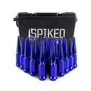 Mishimoto Mishimoto Steel Spiked Lug Nuts M12x1.50 24pc Set Blue - MMLG-SP1215-24BL