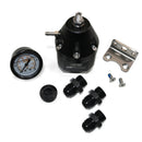 DeatschWerks DWR2000 Adjustable Fuel Pressure Regulator with Gauge and Fittings - Anodized Black