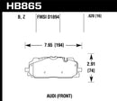 Hawk HPS 5.0 Street Front Brake Pads - 18-19 Audi S5 - HB865B.620