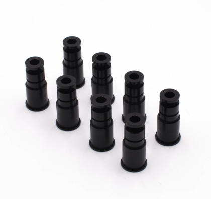 Blox Racing 14mm Adapter Top (1in) w/Viton O-Ring & Retaining Clip (Set of 8) - BXEF-AT-14L-8