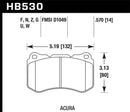 Hawk DTC-70 Race Front Brake Pads - 07-08 Acura TL Type S - HB530U.570