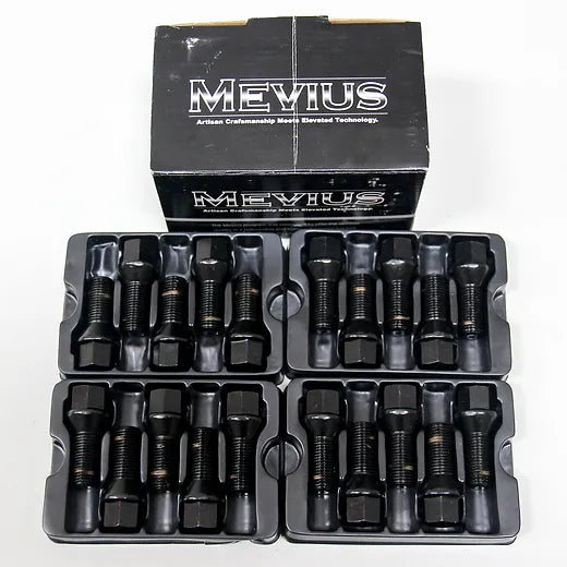 Mevius Lug Bolts - Cone - 60 Deg Tap - M14x1.50 - Black