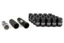 Project Kics Leggdura Racing Shell Type Lug Nut 35mm Closed-End Look 16 Pcs + 4 Locks 12X1.5 Black - WCL3511K