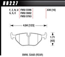 Hawk DTC-70 Race Rear Brake Pads - 92-95 BMW 325iS / 96-02 BMW M3 - HB227U.630