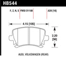 Hawk HP+ Sport Rear Brake Pads - 06 Audi A6 Quattro Avant / 06-09 A6 Quattro - HB544N.628