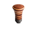 MOMO Trofeo Heritage Tall Wood Shift Knob with Leather Insert - Layered Mahogany and Beechwood Finish