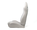 NRG "The Arrow" NRG Sports Vinyl Seat Grey w/ Grey Stitch plus Pressed NRG logo - RSC-810GY L/R
