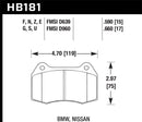 Hawk HPS Street Front Brake Pads - 94-97 BMW 840CI/850CI - HB181F.660