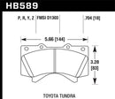 Hawk Super Duty Street Front Brake Pads - 08-10 Toyota Land Cruiser / 07-10 Tundra - HB589P.704