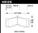Hawk HP+ Sport Front or Rear Brake Pads - HB126N.505
