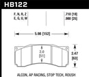 Hawk HPS Street Front Brake Pads - StopTech ST-60 Caliper - HB122F.710