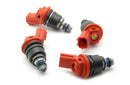 DeatschWerks 01J-00-0270-4 Set of 4 270cc Side Feed Fuel Injectors for Nissan G20, SR20, and 240SX (1991-1998)