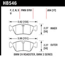 Hawk HP+ Sport Front Brake Pads - HB546N.654