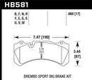 Hawk HP+ Sport Front Brake Pads - 09 Nissan GT-R R35 - HB581N.660