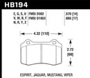 Hawk DTC-60 Race Front Brake Pads - 00-05 Ferrari 360 3.6L - HB194G.665