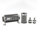 DeatschWerks Stainless Steel 5/16in 100 Micron Universal Inline Fuel Filter Housing Kit (Part Number 8-03-110-100K-516)