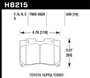 Hawk HPS Street Front Brake Pads - 93-98 Toyota Supra TT - HB215F.630