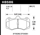 Hawk Ceramic Street Brake Pads - AP Racing CP7040 - HB586Z.660
