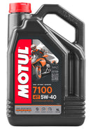 Motul 7100 4T 5W40 4-Stroke Motorcycle Motor Oil - 4L (4.20qt) - 104087