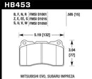 Hawk HP+ Sport Front Brake Pads - 03-06 Evo / 04-09 STi / 09-10 Genesis Coupe (Track Only) / 2010 Camaro SS / 08-09 Pontiac G8 GX - HB453N.585