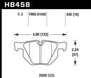 Hawk HPS Street Rear Brake Pads - 04-06 BMW 525I / 06-07 BMW 525Xi/530Xi / 08-10 528I / 04-07 530I / 08-09 535Xi / 09-10 535i - HB458F.642