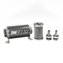 DeatschWerks Stainless Steel 3/8 inch 10 Micron Universal Inline Fuel Filter Housing Kit (Part
