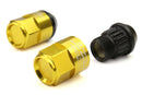 Project Kics Leggdura Racing Shell Type Lug Nut 35mm Closed-End Look 16 Pcs + 4 Locks 12X1.5 Gold - WCL3511A