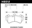 Hawk DTC-30 Race Front Brake Pads - 08 Porsche Cayenne GTS/Turbo / 03-09 Cayenne / 04-05 VW Touareg - HB512W.605