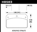 Hawk HPS Street Brake Pads - Aerospace Dynalite - 12mm Pad Thickness - HB583F.480