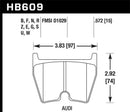 Hawk HP+ Sport Front Brake Pads - HB609N.572