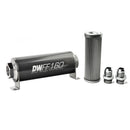 DeatschWerks Stainless Steel 10AN 10 Micron Inline Fuel Filter Housing Kit (160mm)