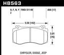 Hawk Ceramic Street Front Brake Pads - 06-07 Dodge Magnum SRT8 / 06-09 Challenger SRT8 / 05-07/09 Chrysler 300 C SRT8 - HB563Z.656